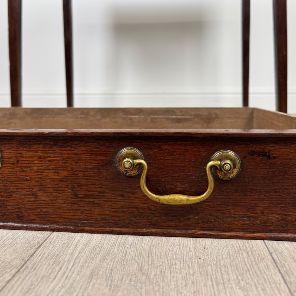  Antique 18th Century Good Quality Writing Table In Oak  View XI