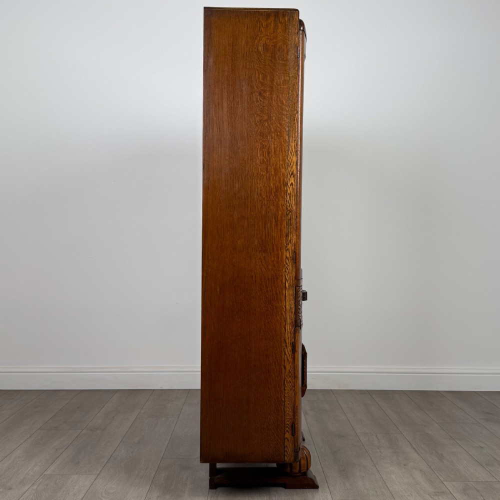  Antique 20th Century Good Quality Oak Display Cabinet  View IX