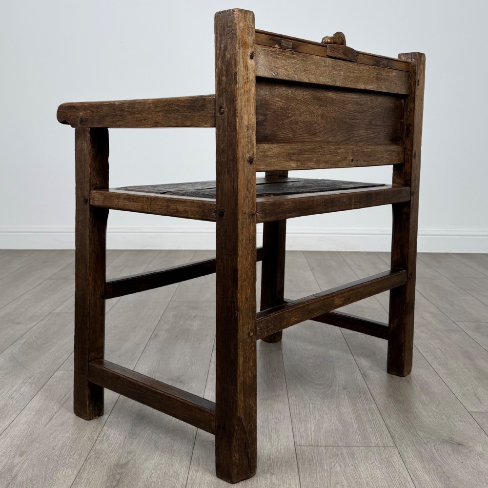  Antique 19th Century Fine Quality Armchair In Oak  View IV