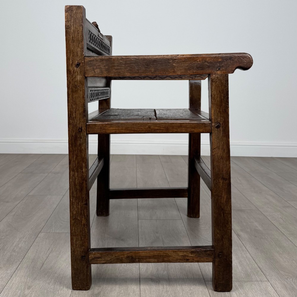  Antique 19th Century Fine Quality Armchair In Oak  View VII