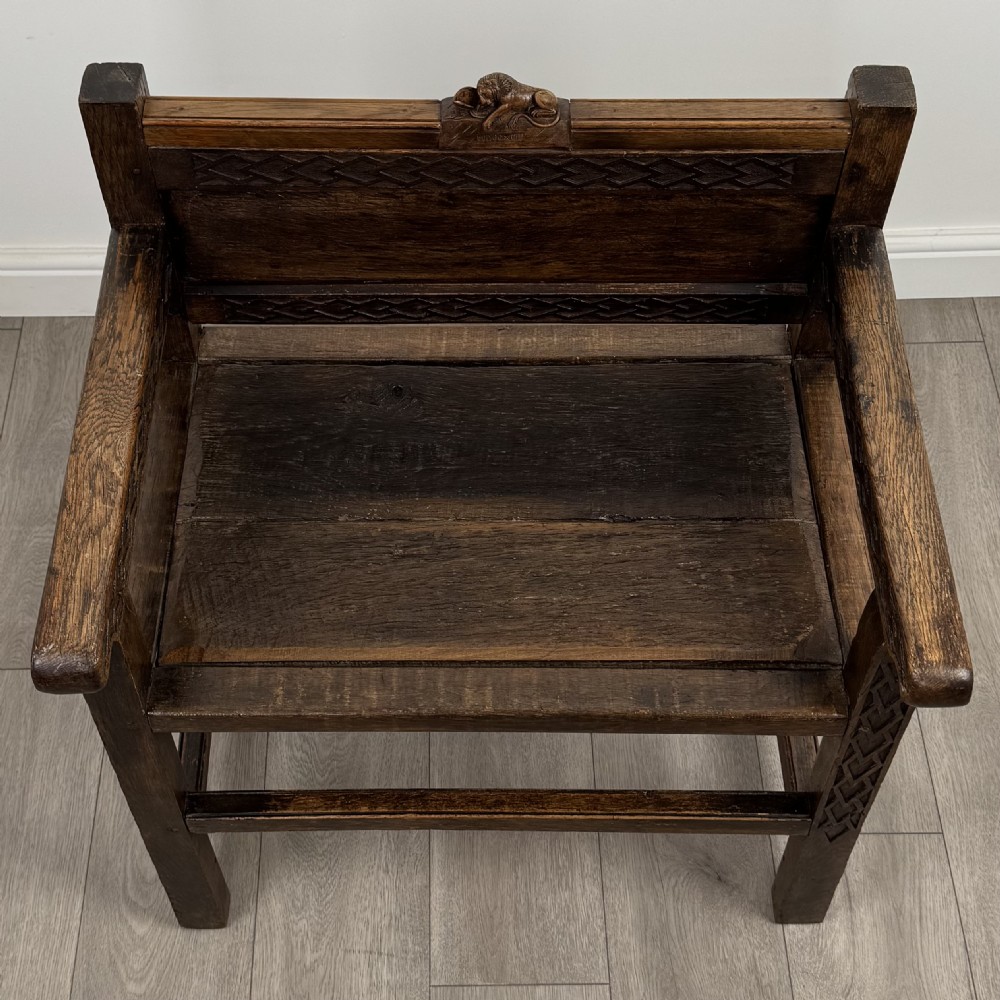  Antique 19th Century Fine Quality Armchair In Oak  View IX