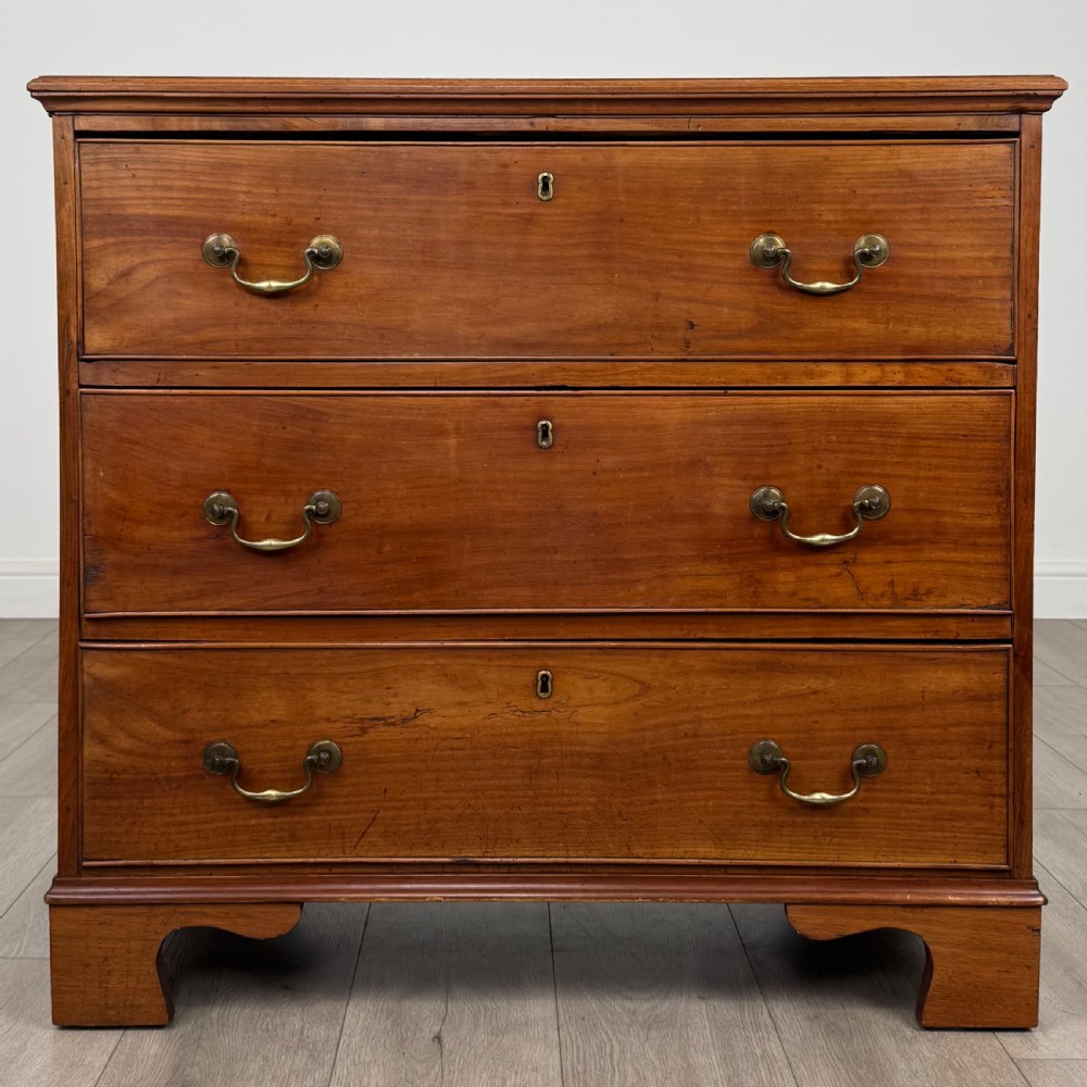 Antique 19th Century Small Cherrywood Chest Of Drawers 
