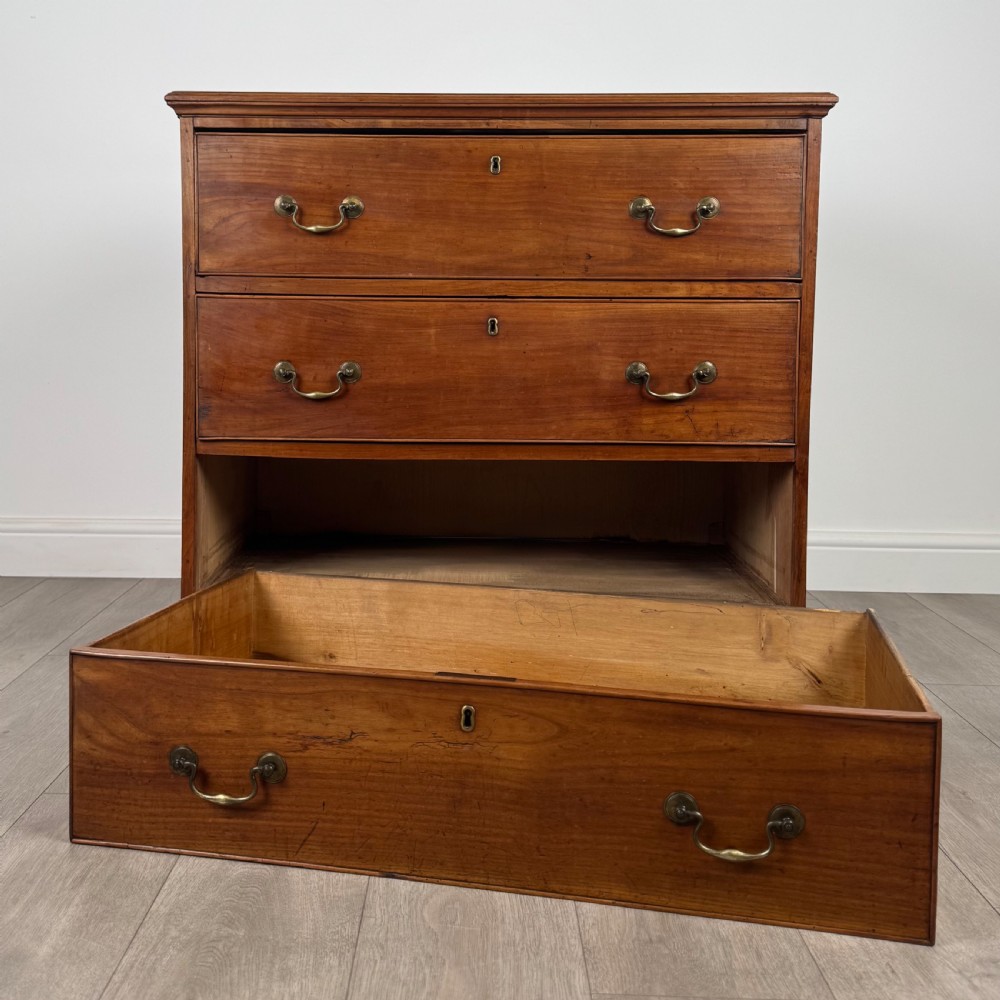 Antique 19th Century Small Cherrywood Chest Of Drawers  View X