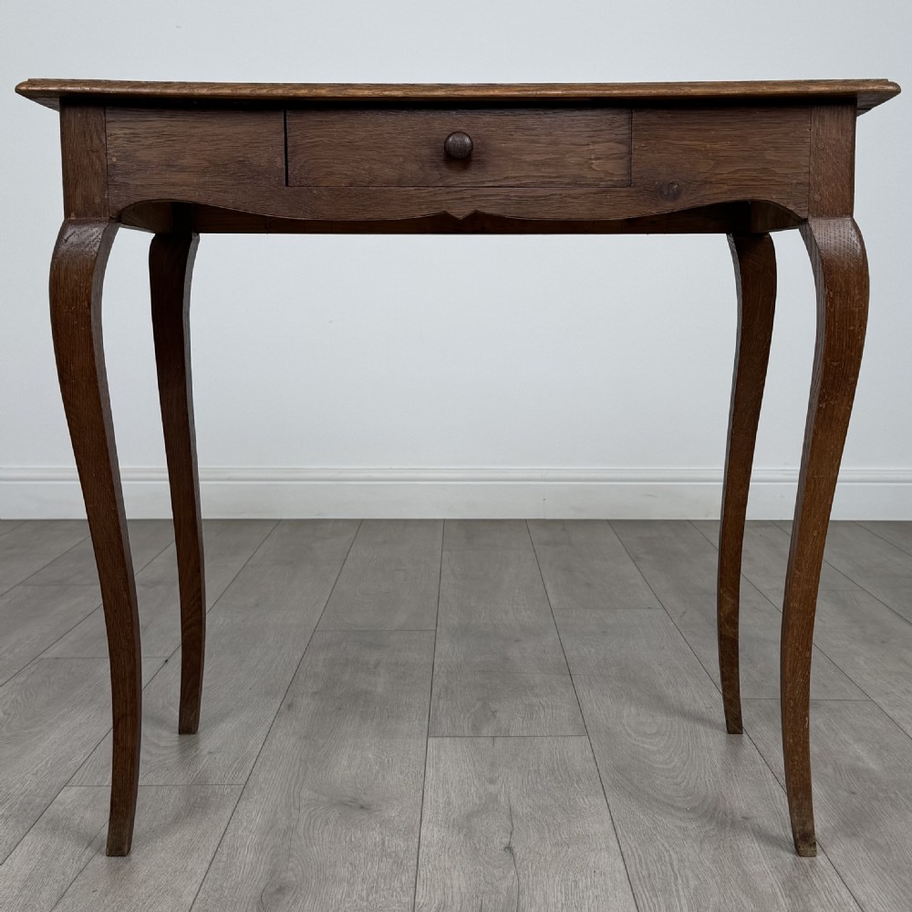 Antique 20th Century French Side Table In Oak 