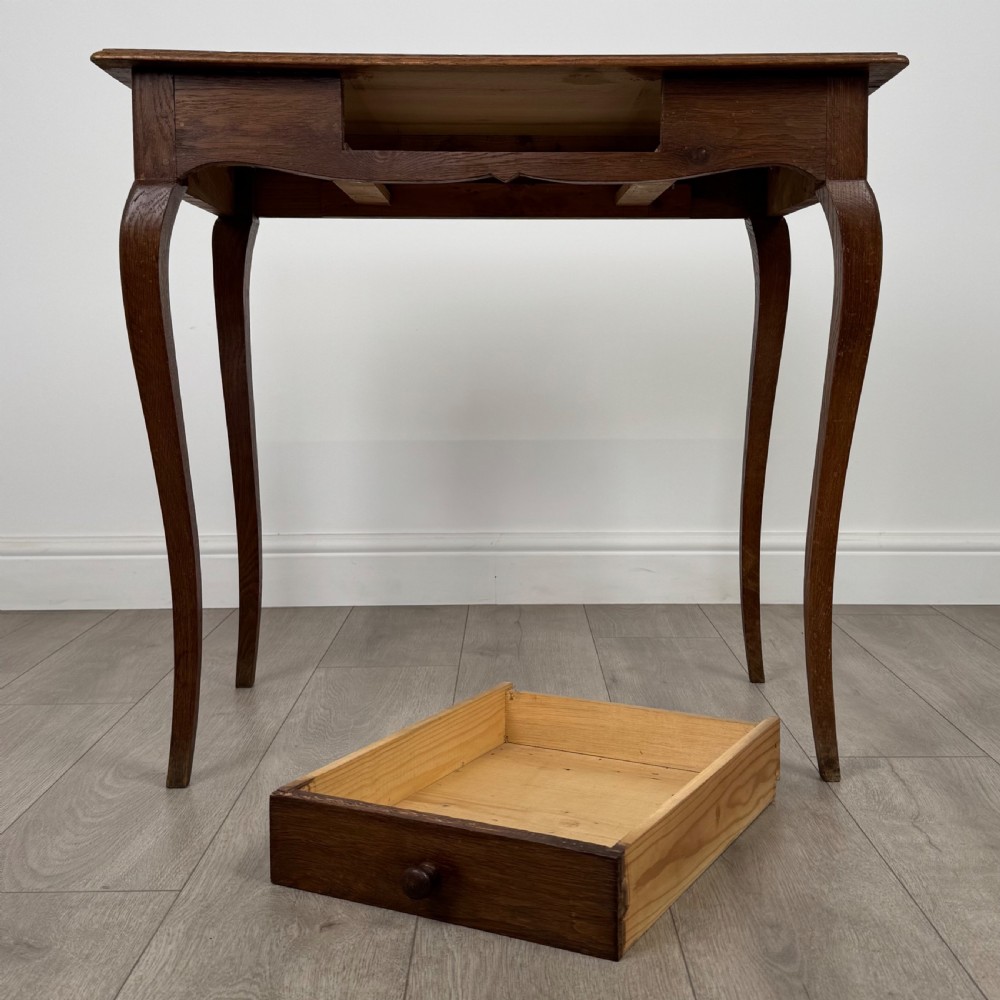 Antique 20th Century French Side Table In Oak  View X