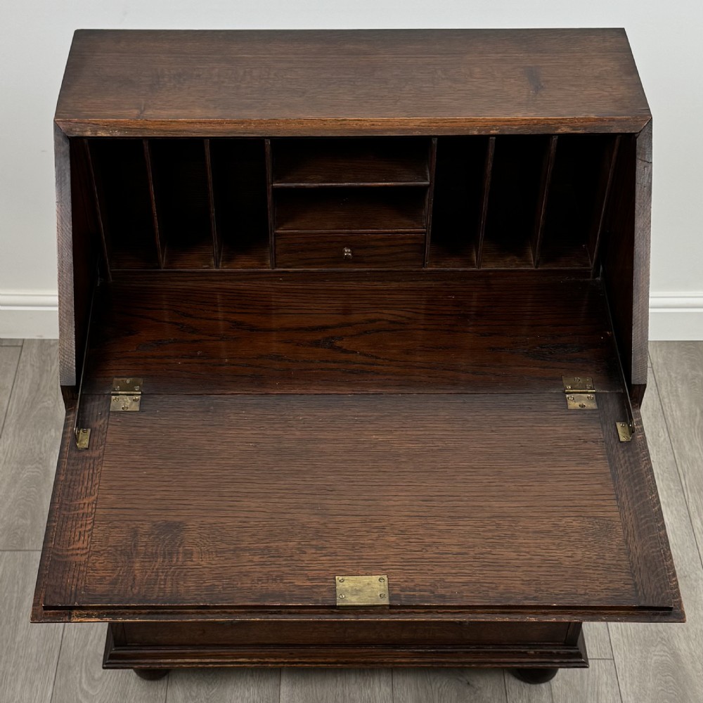 Antique 20th Century Good Quality Oak Bureau  View X