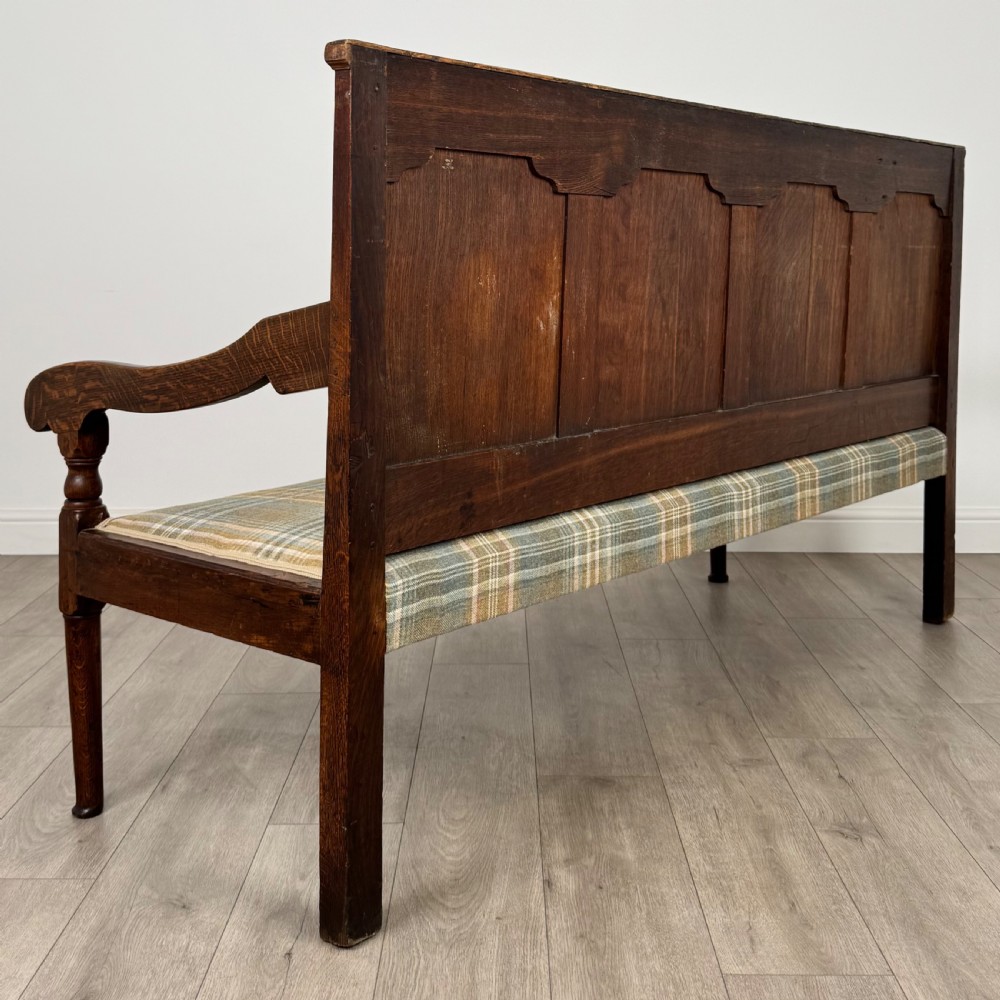  Antique 19th Century Good Quality Settle In Oak  View IV