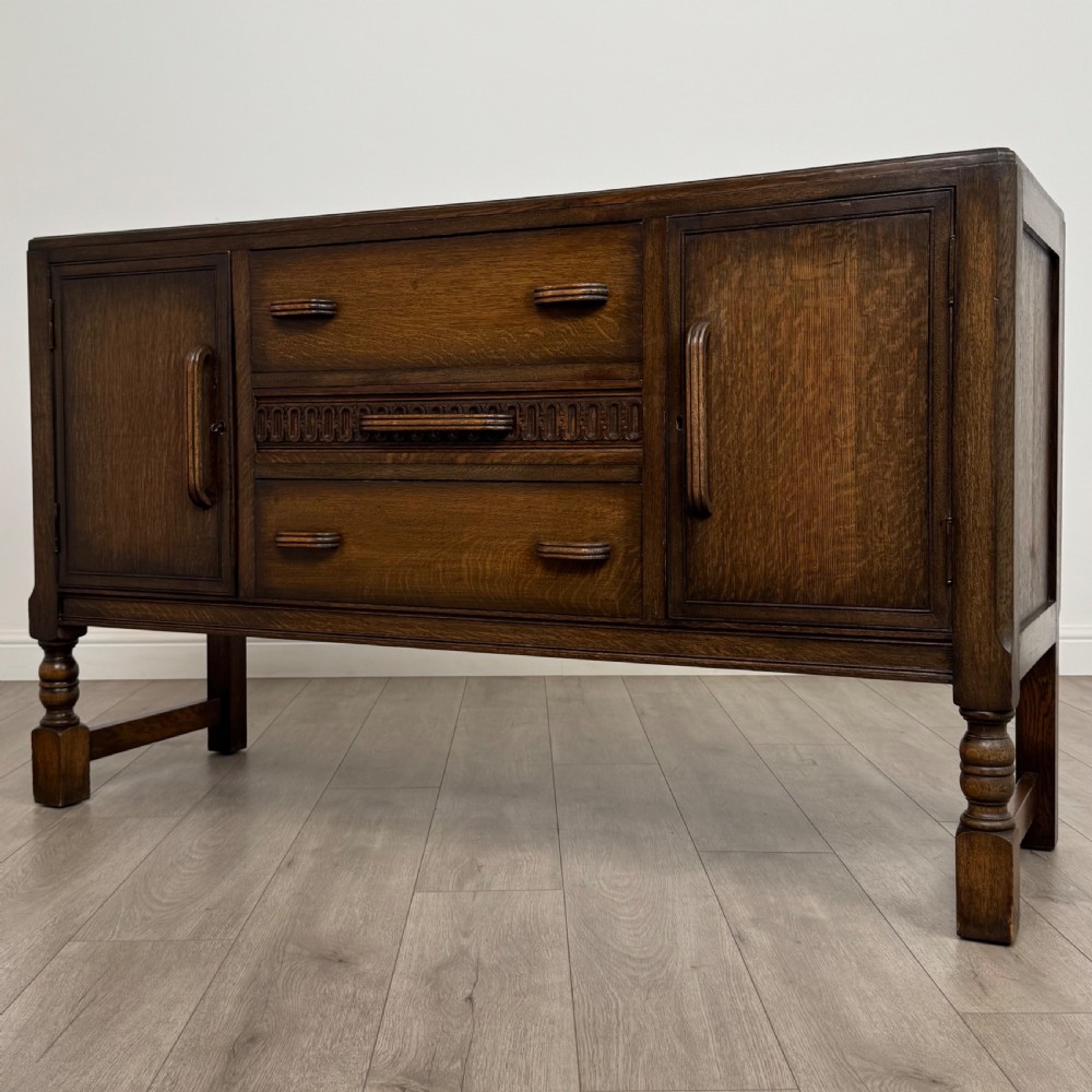 Antique 20th Century Good Quality Oak Sideboard View III