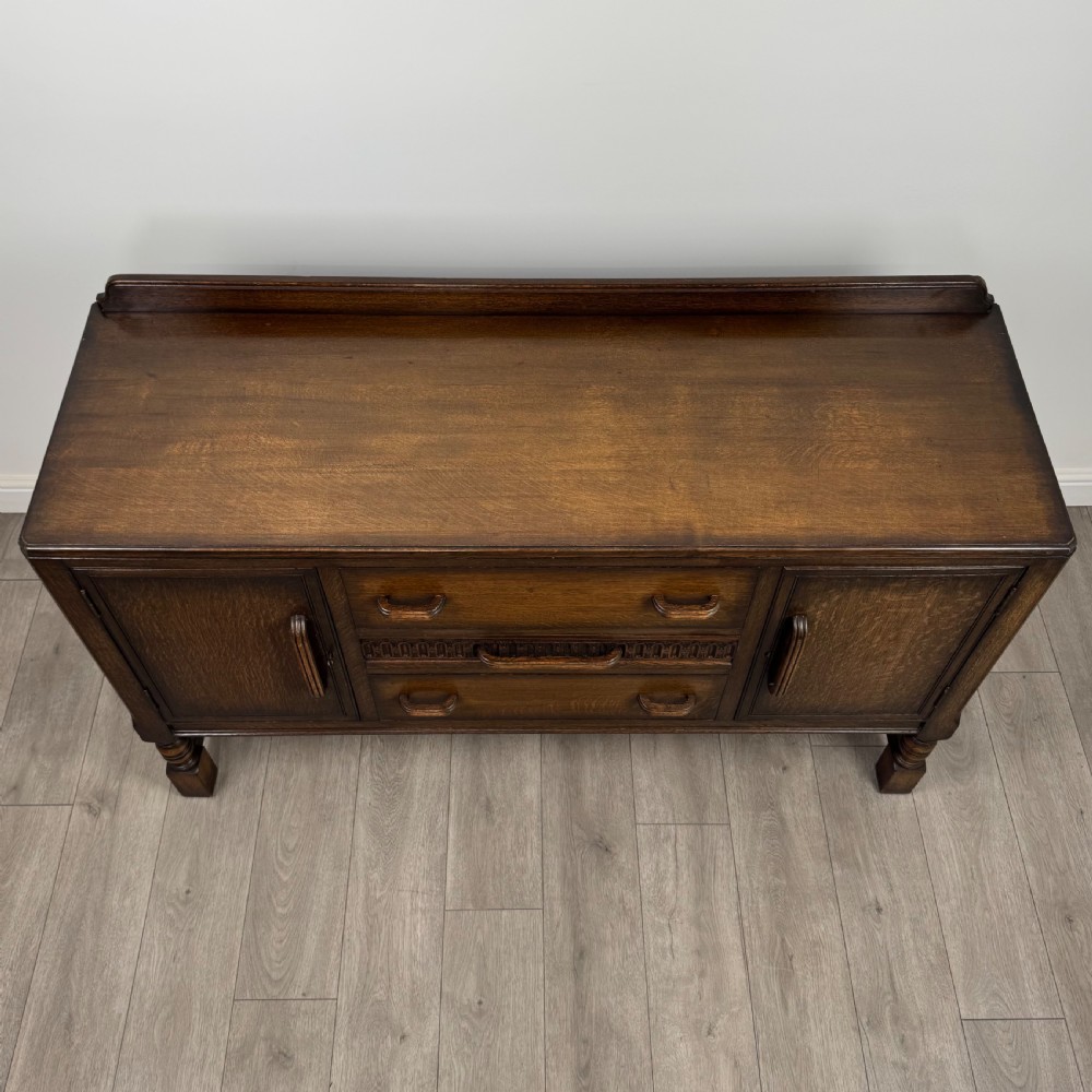 Antique 20th Century Good Quality Oak Sideboard View X