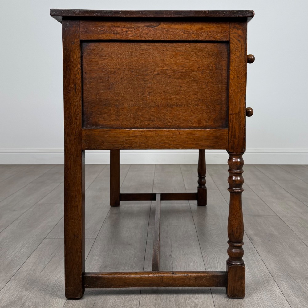  Antique 20th Century Good Quality Desk In Oak View VIII