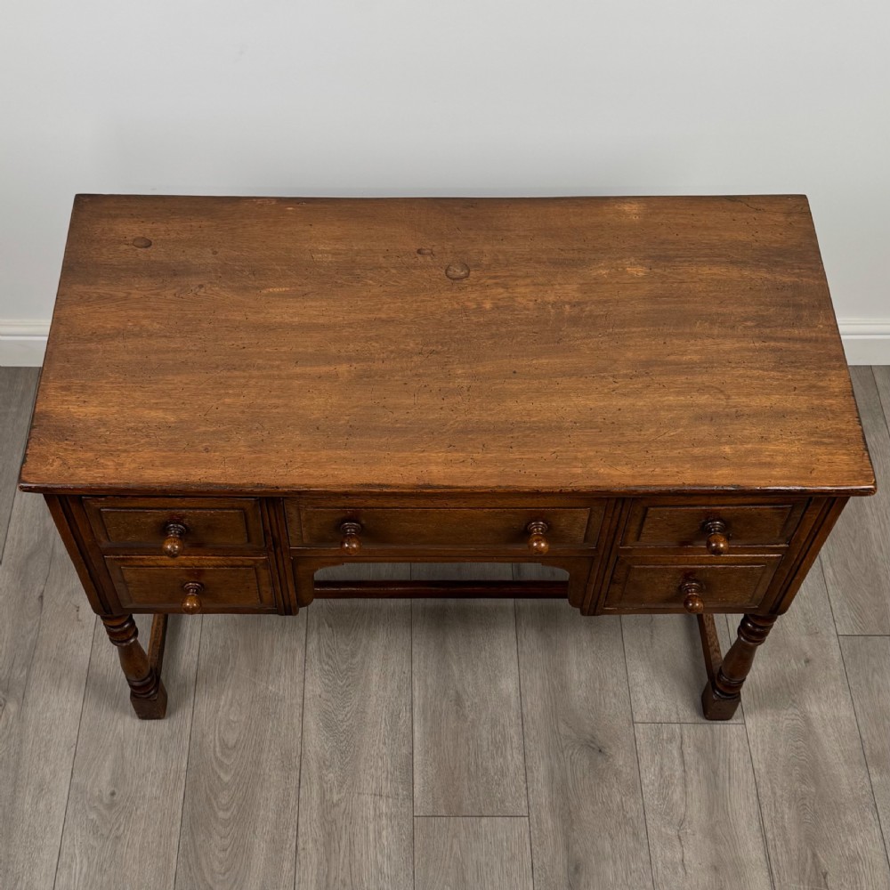  Antique 20th Century Good Quality Desk In Oak View X