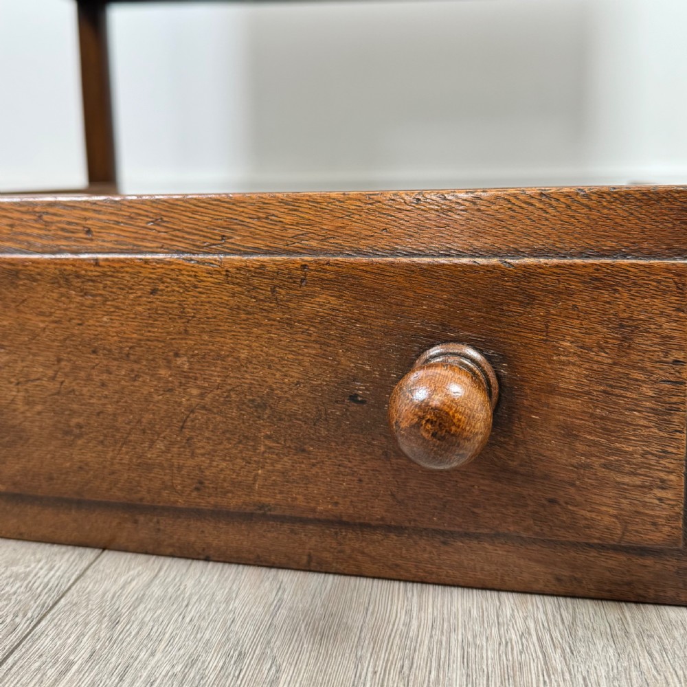  Antique 20th Century Good Quality Desk In Oak View XII