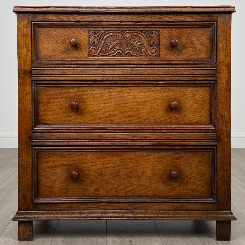 Antique 20th Century Chest Of Drawers In Oak 