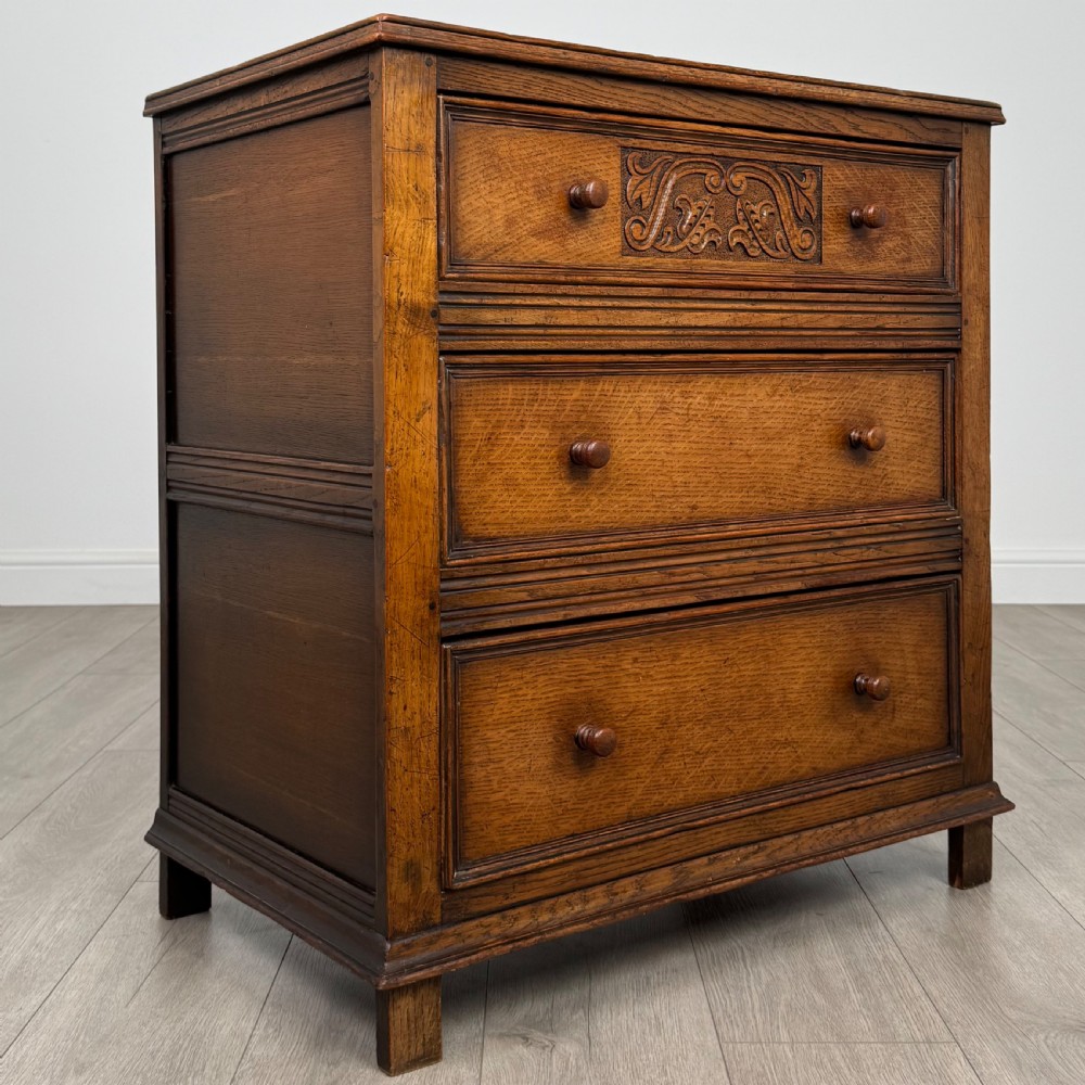 Antique 20th Century Chest Of Drawers In Oak  View VIII