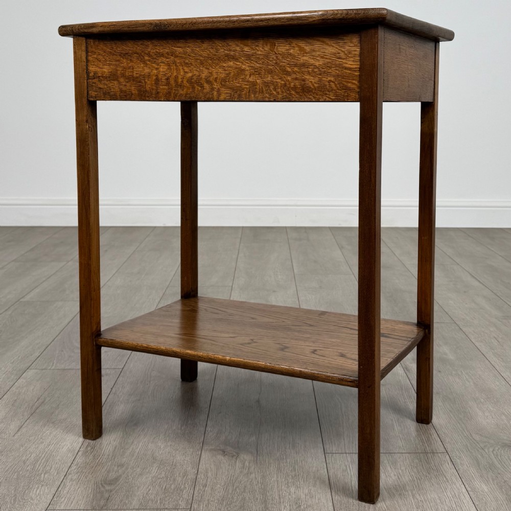  Antique 20th Century Good Quality Oak Side Table View II