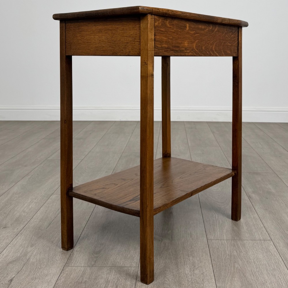  Antique 20th Century Good Quality Oak Side Table View IV