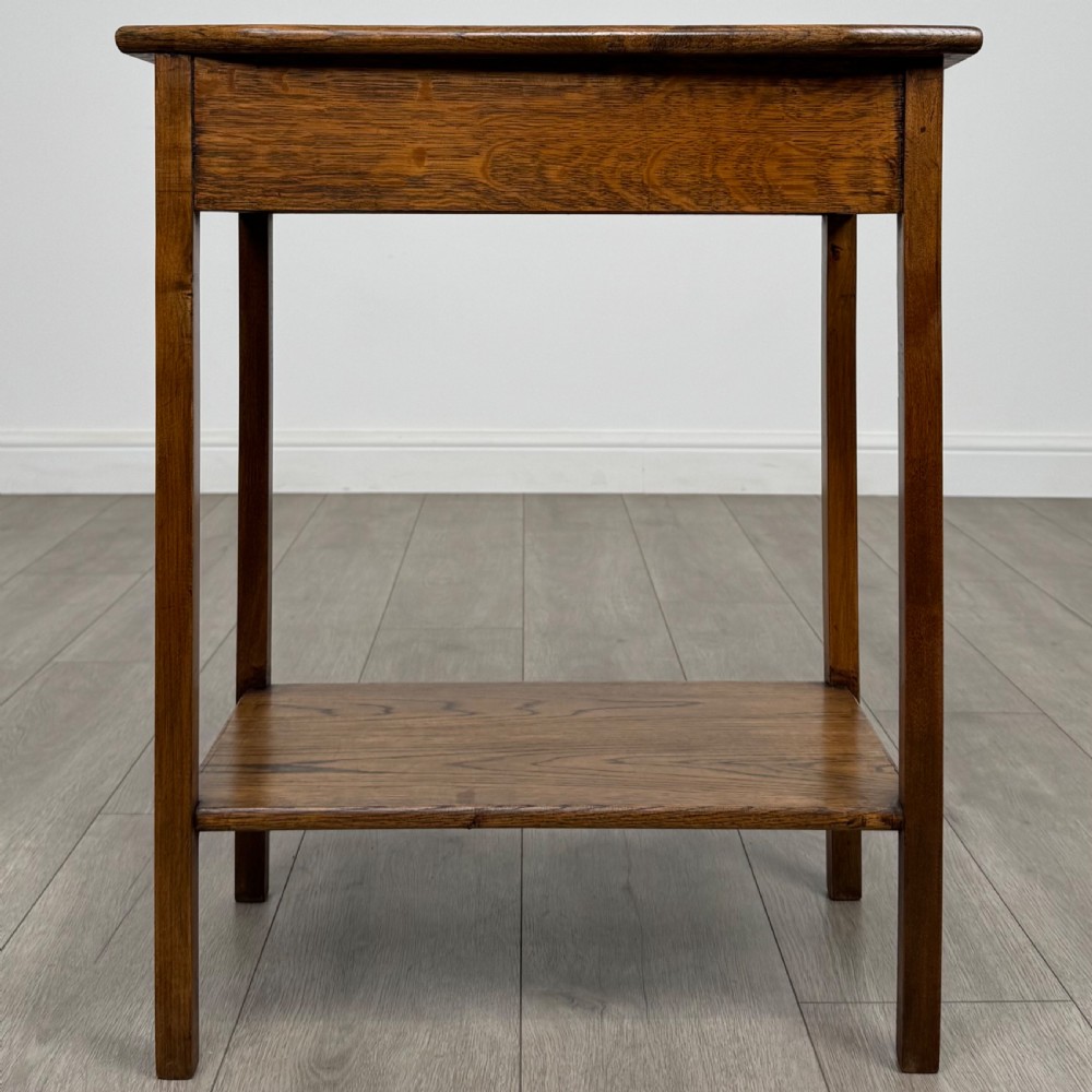  Antique 20th Century Good Quality Oak Side Table View VII