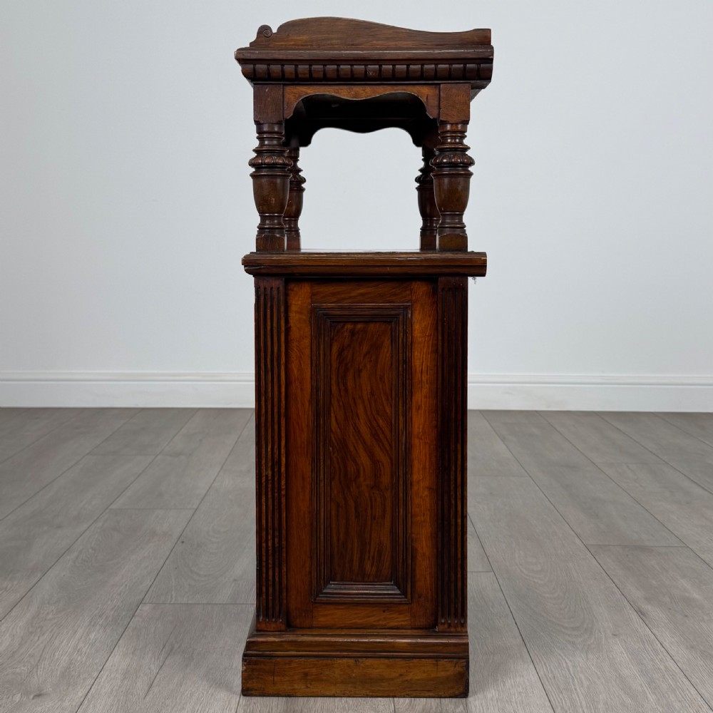 Antique 19th Century Good Quality Carved Oak Cabinet  View II