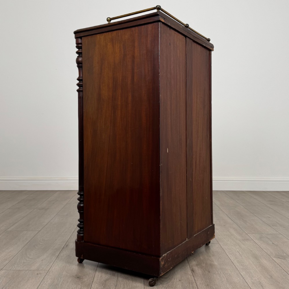 Antique 19th Century Glazed Cabinet In Mahogany  View V