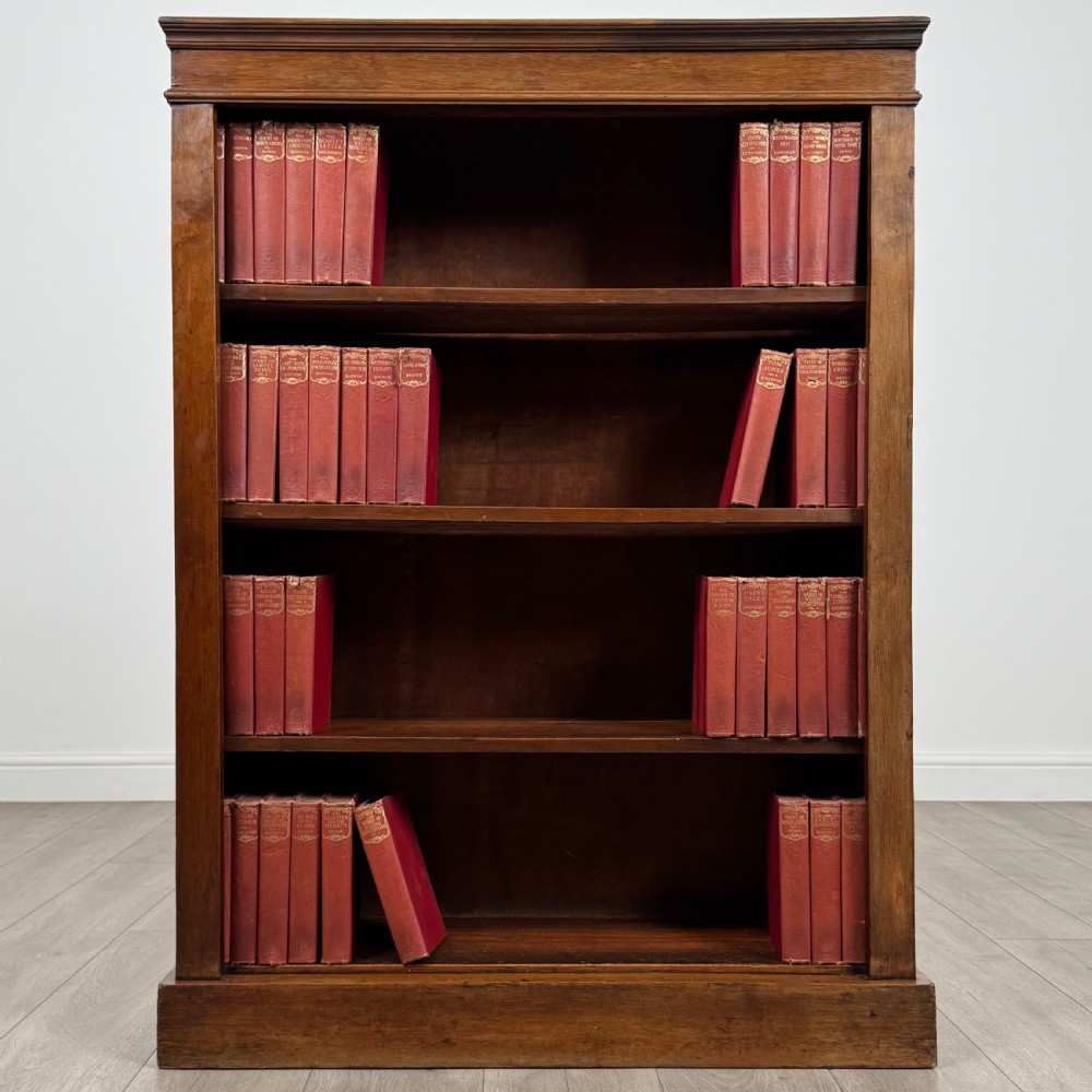 Antique 20th Century Small Open Bookcase In Mahogany 
