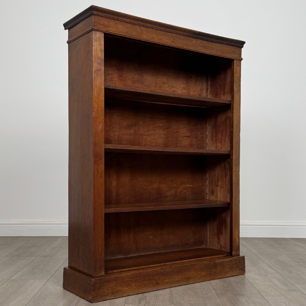 Antique 20th Century Small Open Bookcase In Mahogany  View IX