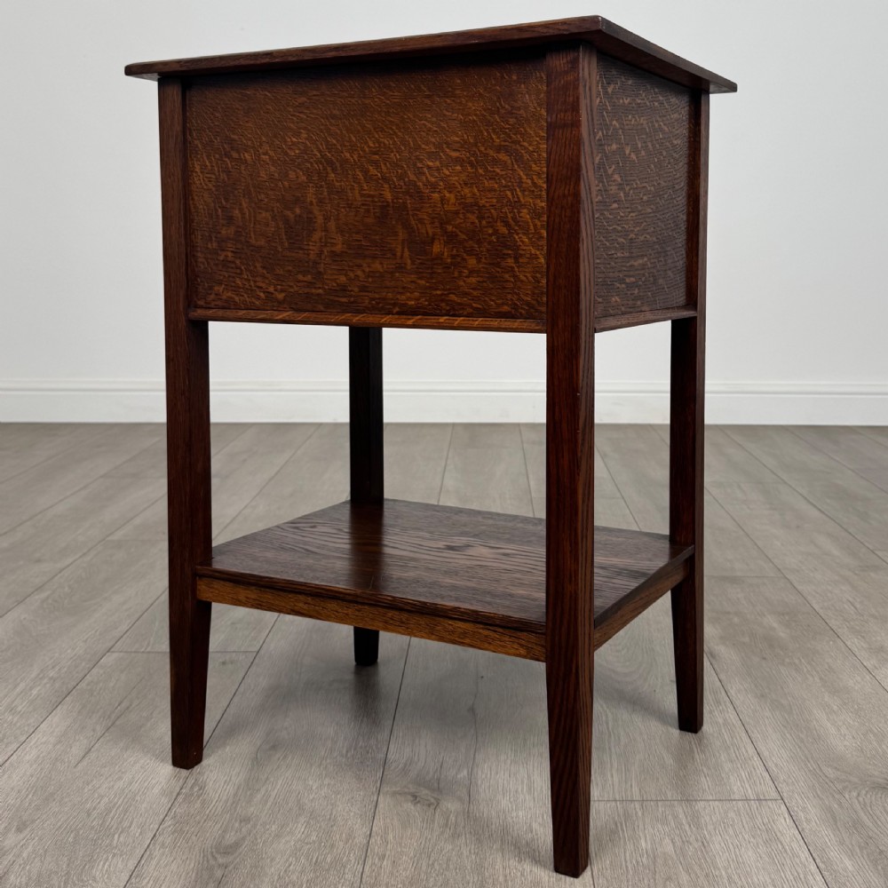 Antique 20th Century Fine Quality Oak Storage Box On Stand View III