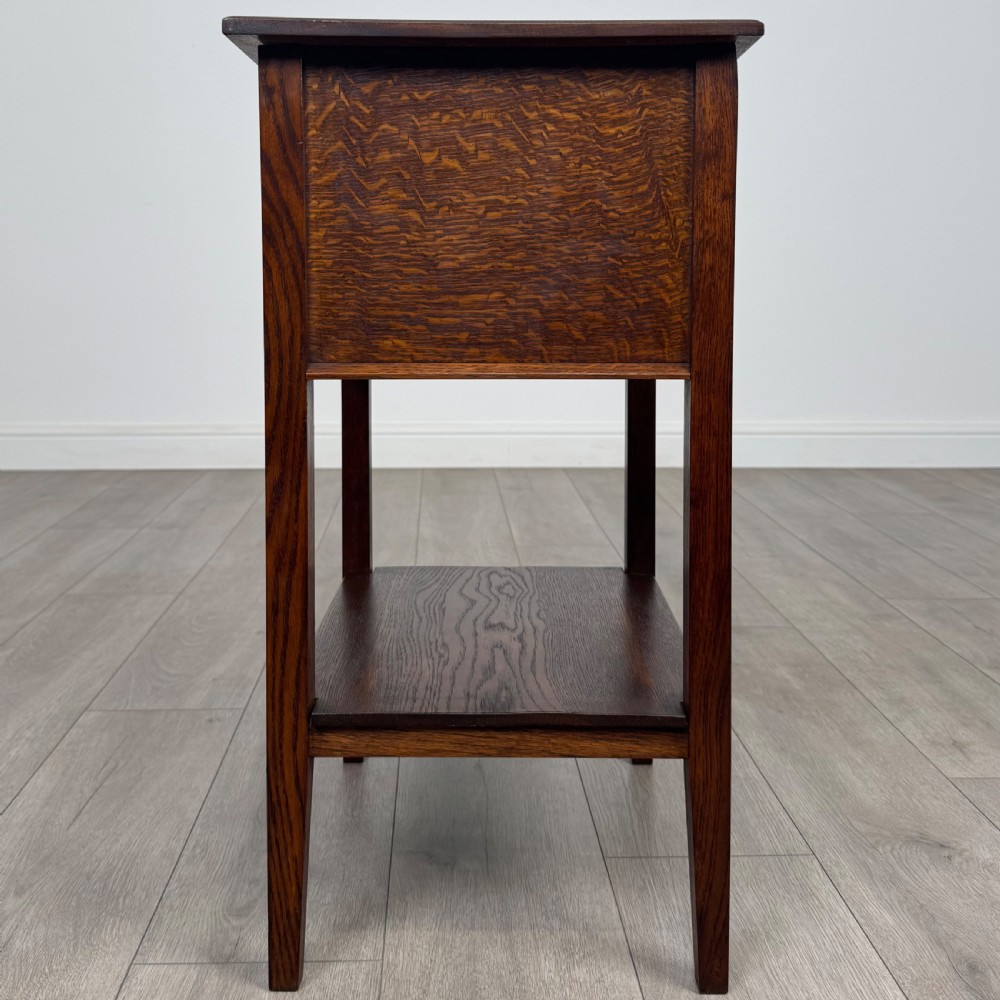 Antique 20th Century Fine Quality Oak Storage Box On Stand View IV