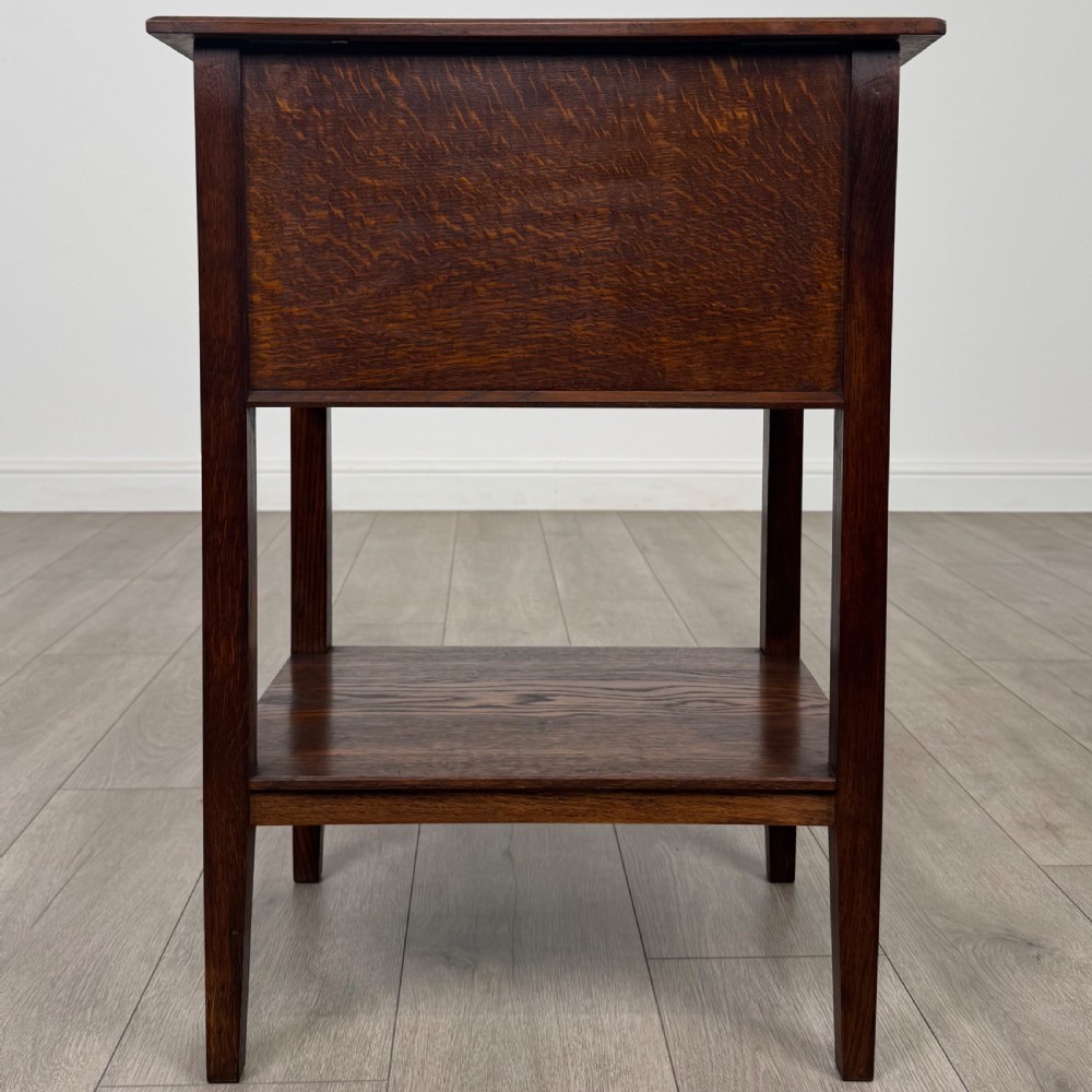 Antique 20th Century Fine Quality Oak Storage Box On Stand View VI