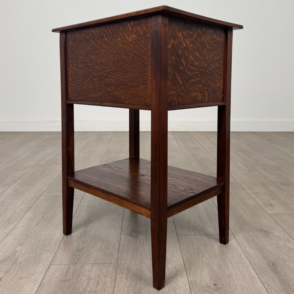 Antique 20th Century Fine Quality Oak Storage Box On Stand View VII