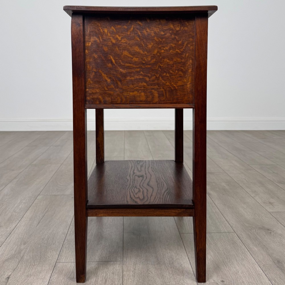 Antique 20th Century Fine Quality Oak Storage Box On Stand View VIII