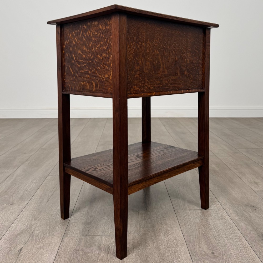 Antique 20th Century Fine Quality Oak Storage Box On Stand View IX