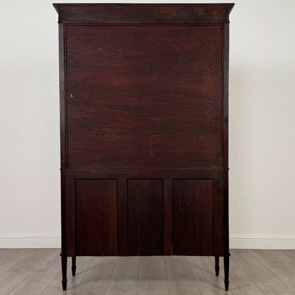 Antique 20th Century Inlaid Display Cabinet In Mahogany View VII