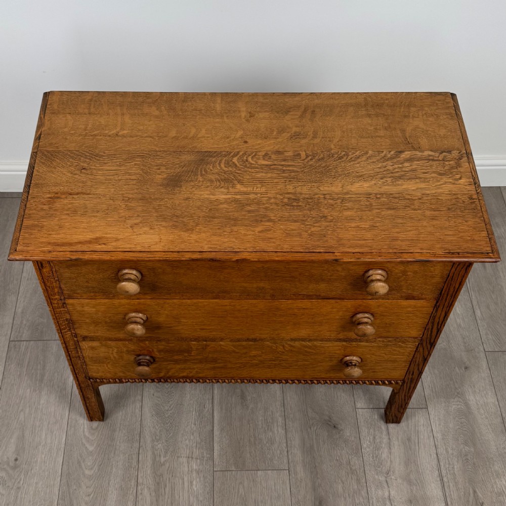 Antique 20th Century Golden Oak Chest Of Drawers  View IX