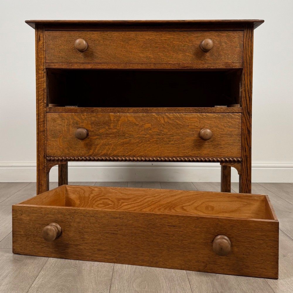 Antique 20th Century Golden Oak Chest Of Drawers  View X
