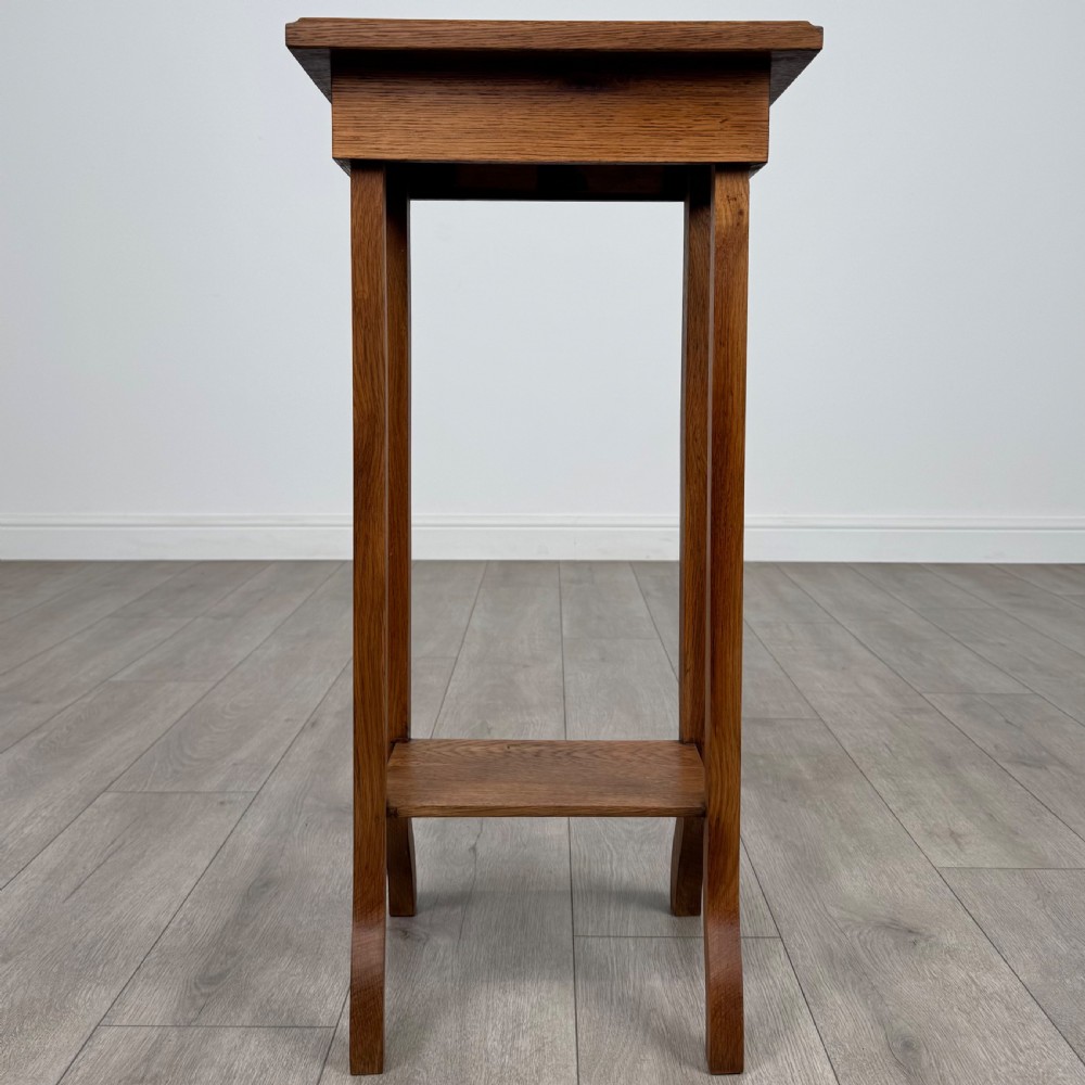 Antique 20th Century Arts & Crafts Oak Side Table View V