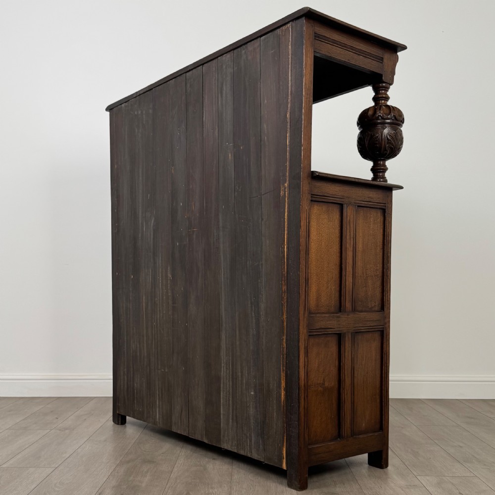 Antique 20th Century Good Quality Court Cupboard In Oak  View VII