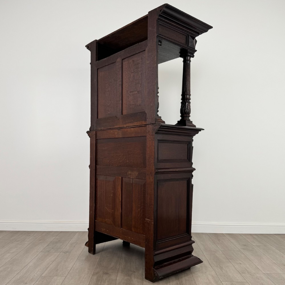 Antique 19th Century Fine Quality Carved Oak Cupboard View VII