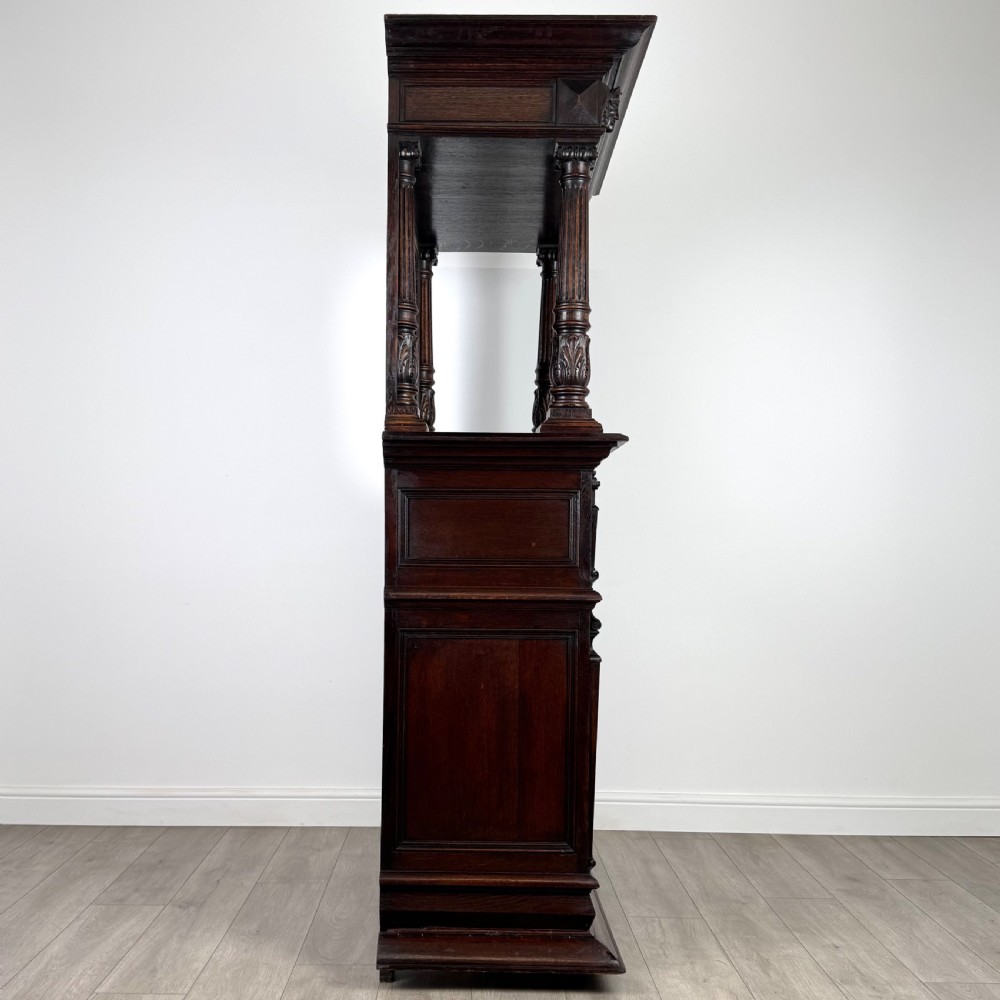 Antique 19th Century Fine Quality Carved Oak Cupboard View VIII