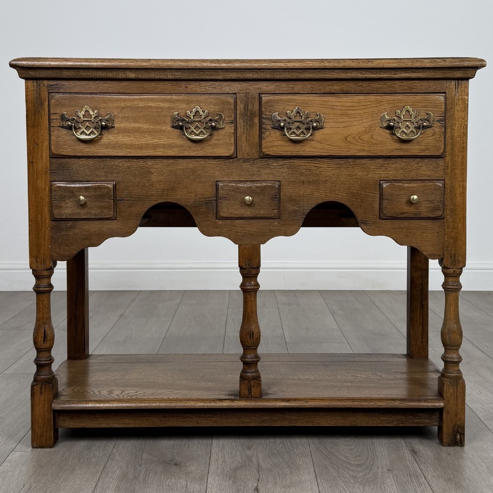 Antique 20th Century Good Quality Small Oak Dresser Base 