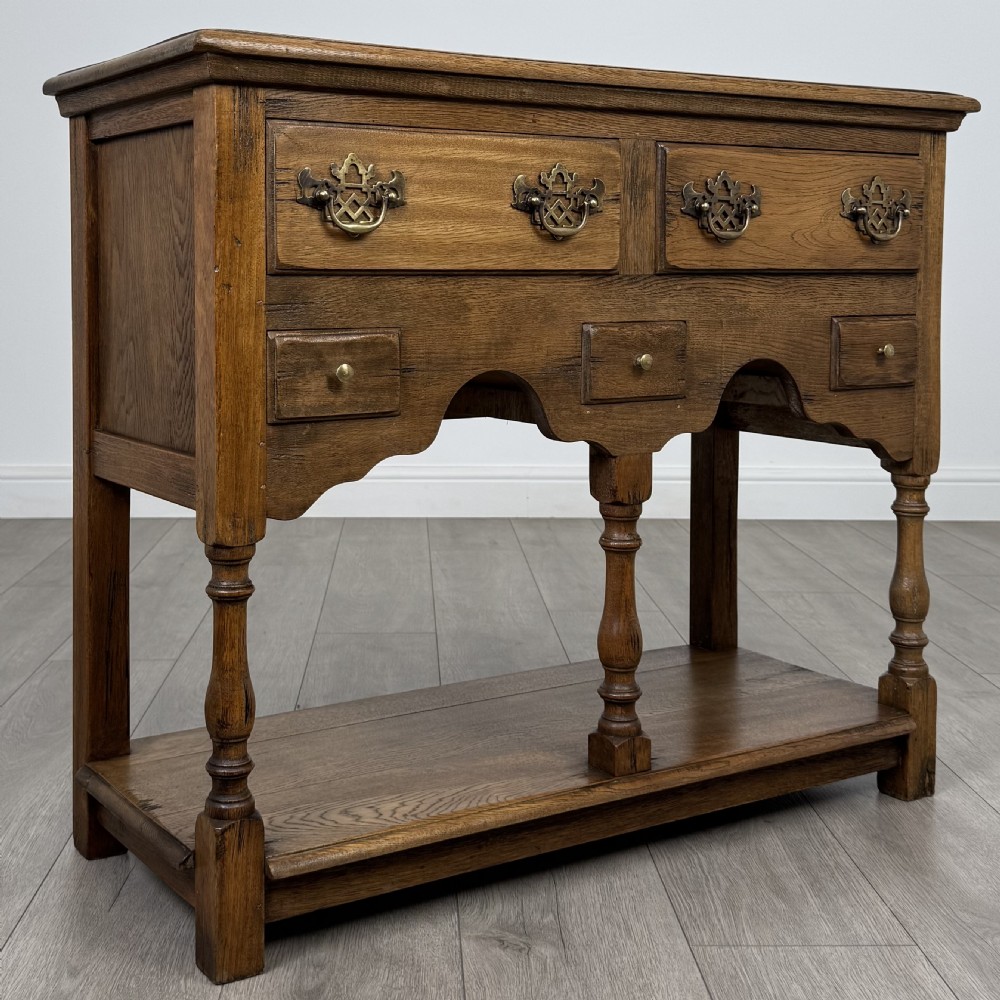 Antique 20th Century Good Quality Small Oak Dresser Base  View IX