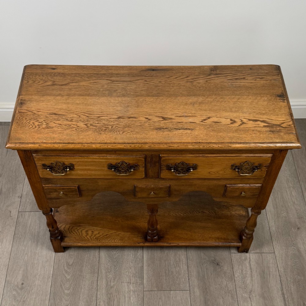 Antique 20th Century Good Quality Small Oak Dresser Base  View X