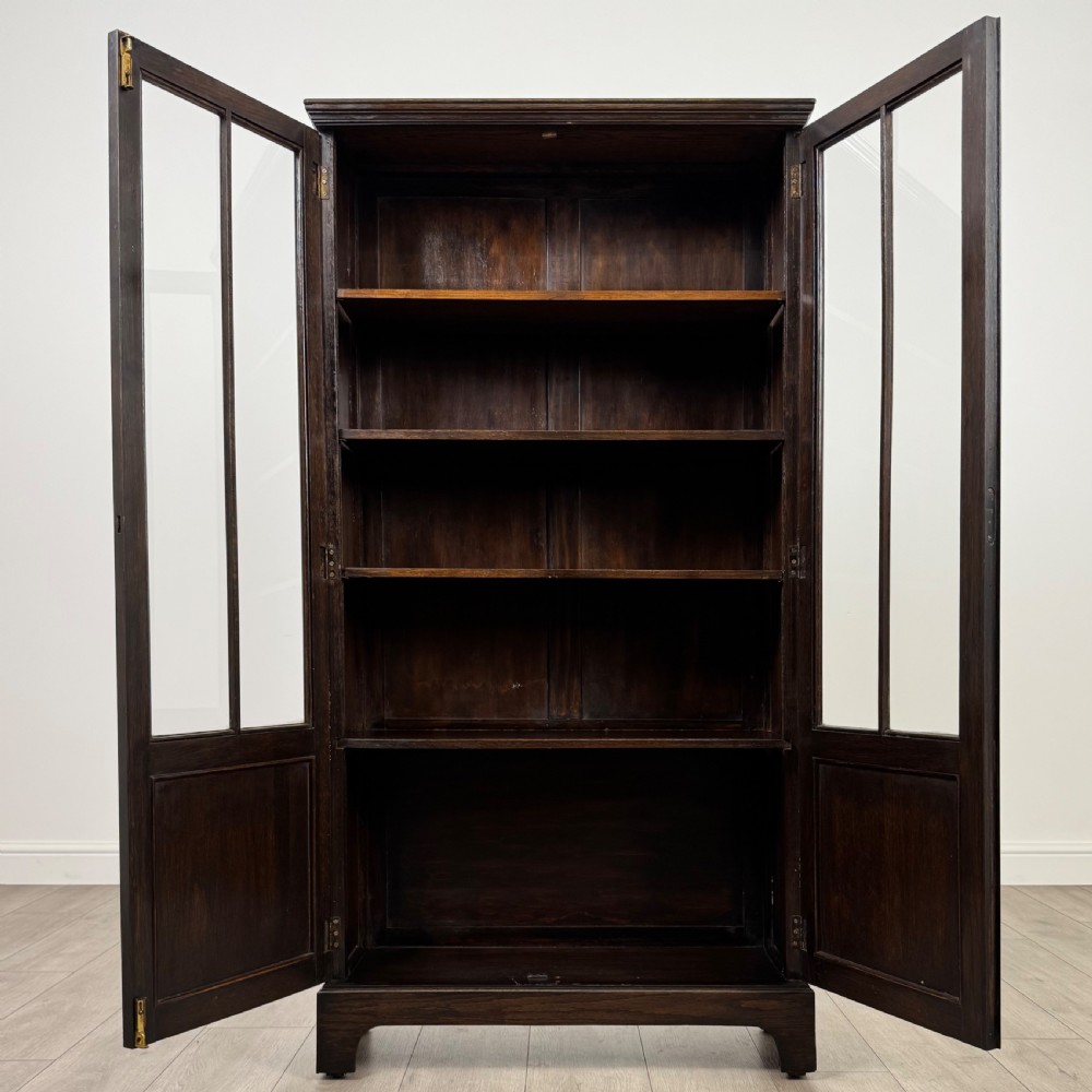  Antique 20th Century Good Quality Oak Display Cabinet  View III