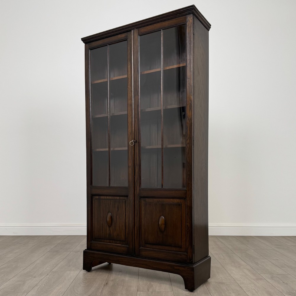  Antique 20th Century Good Quality Oak Display Cabinet  View IV