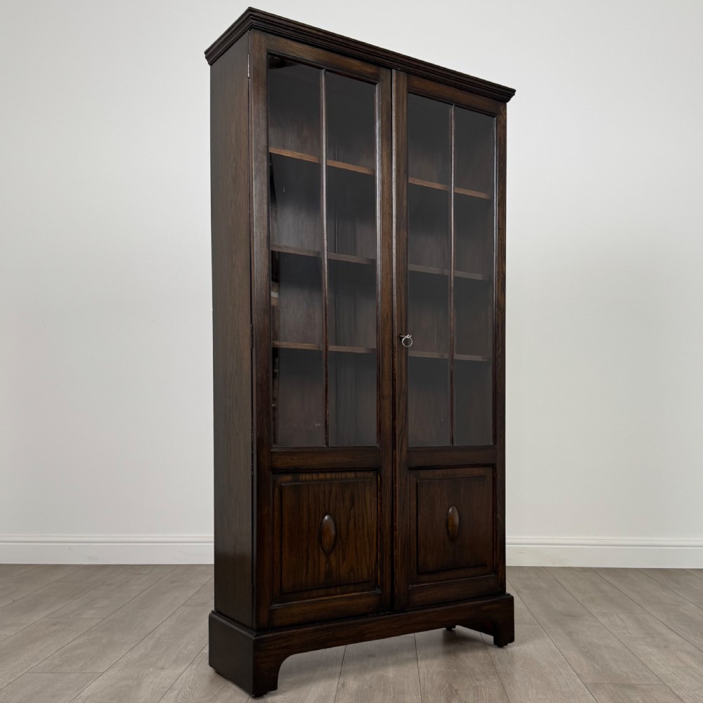  Antique 20th Century Good Quality Oak Display Cabinet  View X