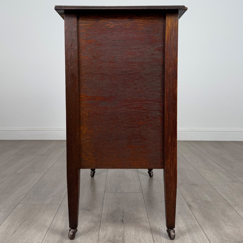 Antique 20th Century Good Quality Chest Of Drawers In Oak  View X