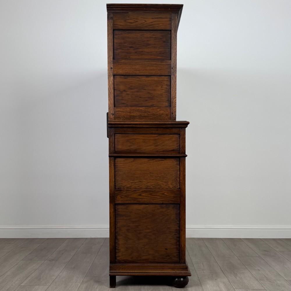 Antique 19th Century Good Quality Carved Oak Cupboard View VIII