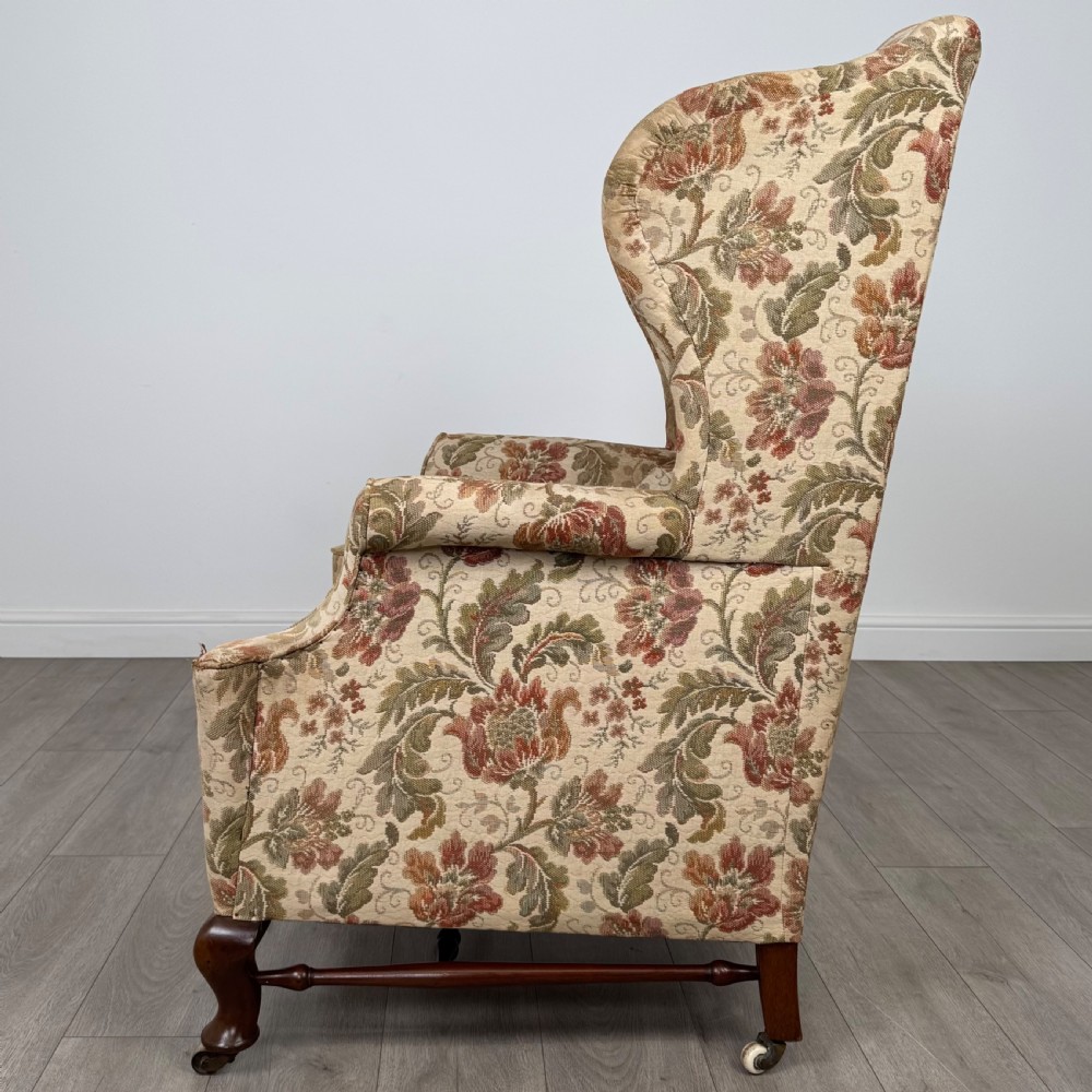 Antique 20th Century Georgian Style Wingback Armchair  View II