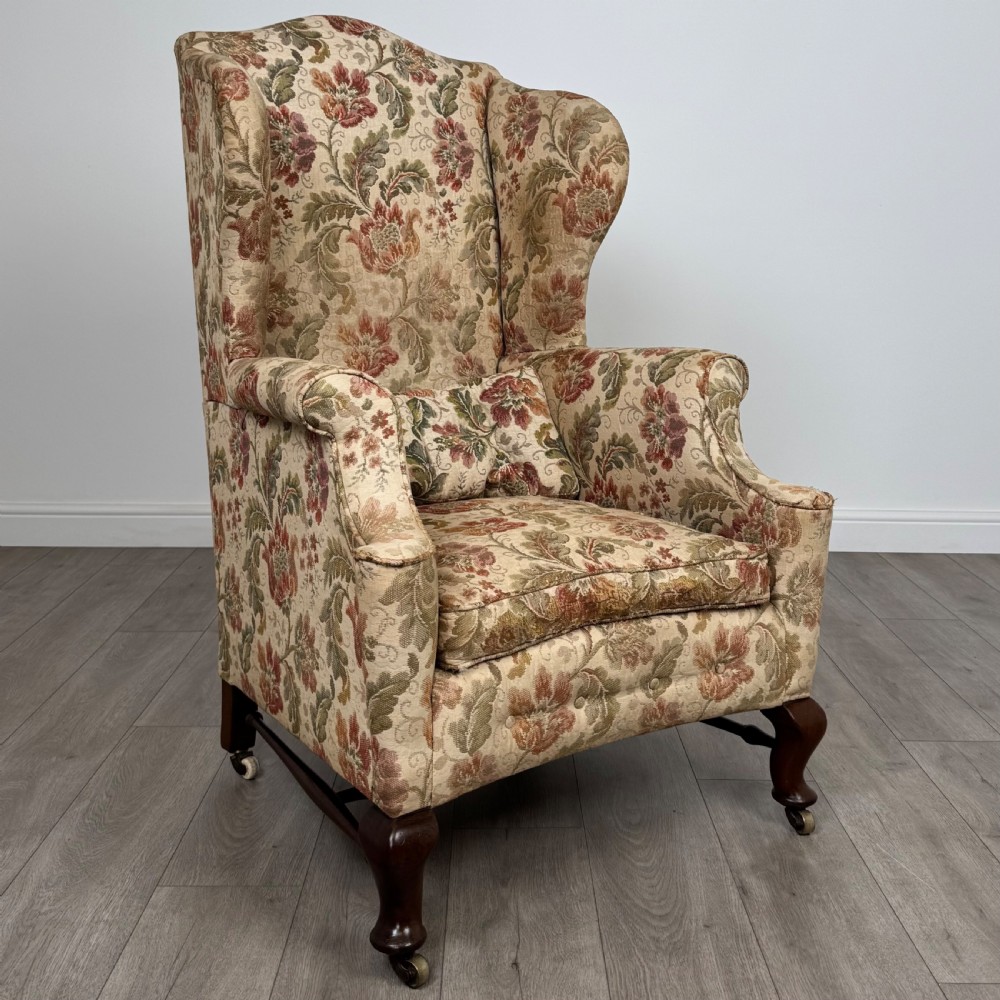 Antique 20th Century Georgian Style Wingback Armchair  View VII