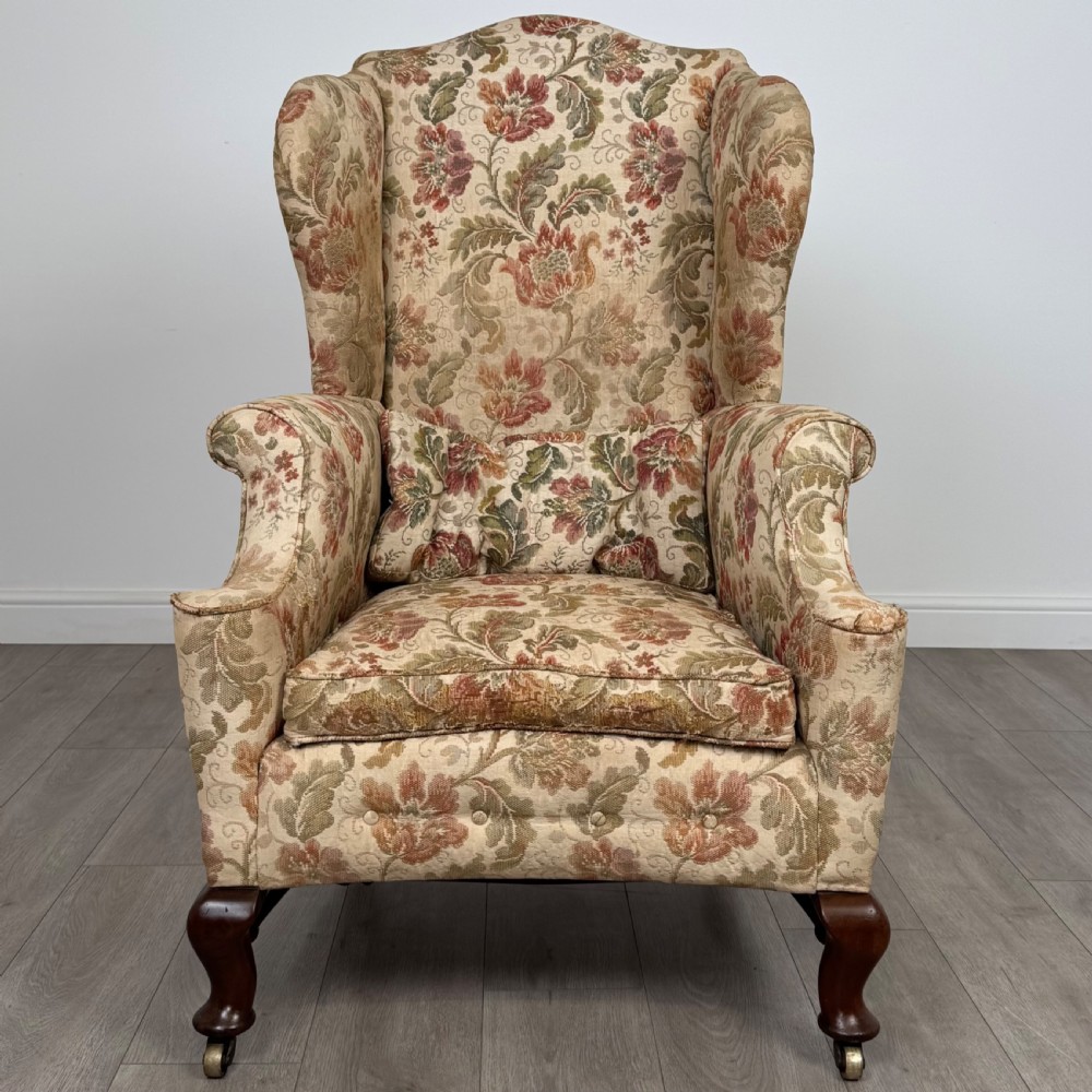 Antique 20th Century Georgian Style Wingback Armchair  View VIII