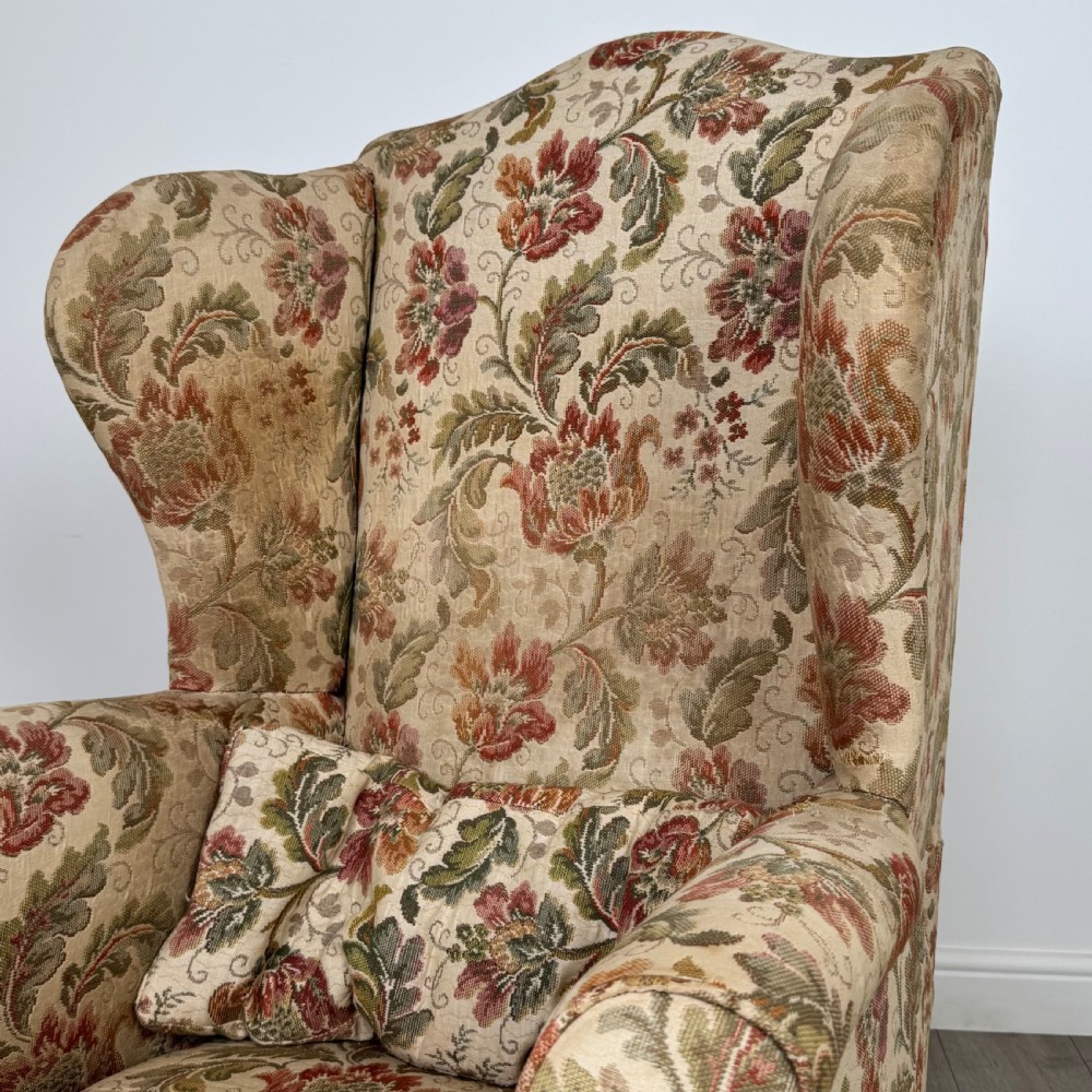 Antique 20th Century Georgian Style Wingback Armchair  View IX